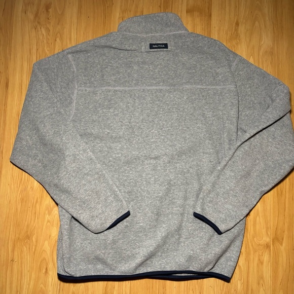Men’s Grey Nautica Quarter Zip sweatshirt size Large - Picture 6 of 8
